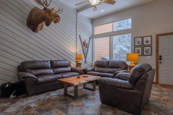 Full living room with amazing view of the Quicksilver Super Chair