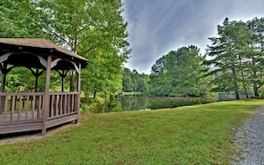 Looking out over the pond.