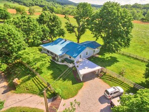 cottage and yard area