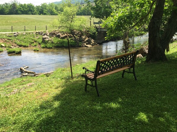 Creek bank relaxation area