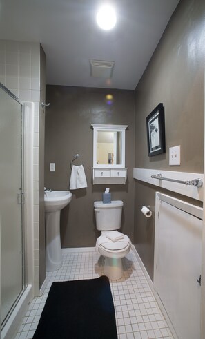 Downstairs bathroom with Shower