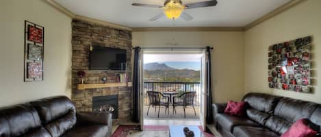 Beautiful Views with Stacked Stone Fireplace!