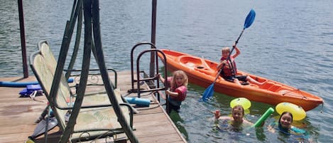 Swim, fish, or play all day right off our dock!  