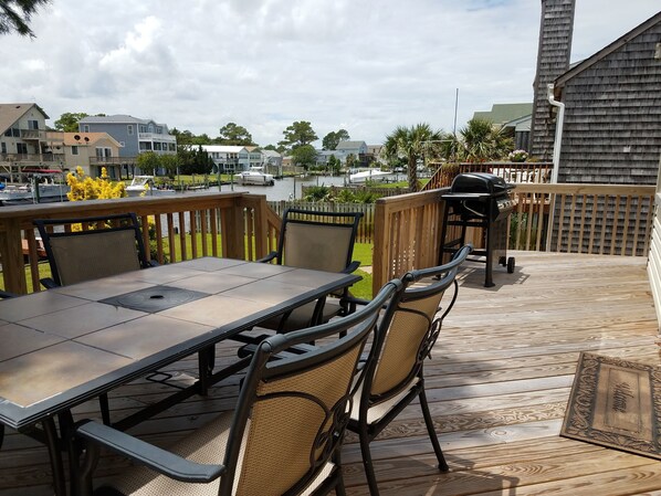 Outdoor Deck Overlooking the Canal