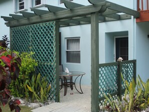 Entrance and patio
