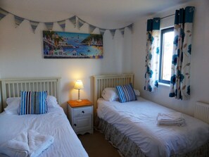 Great twin room for the children, with wardrobe, dressing table and TV