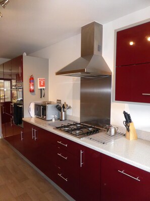 Large well equipped kitchen with all the appliances you could wish for