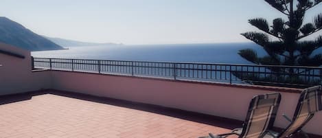 terrace with sea view