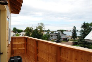 View from the deck. Looking East toward the harbor and the sunrise. 