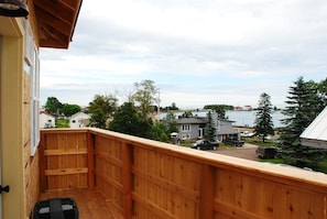 View from the deck. Looking East toward the harbor and the sunrise.