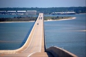 View coming into Dauphin Island.