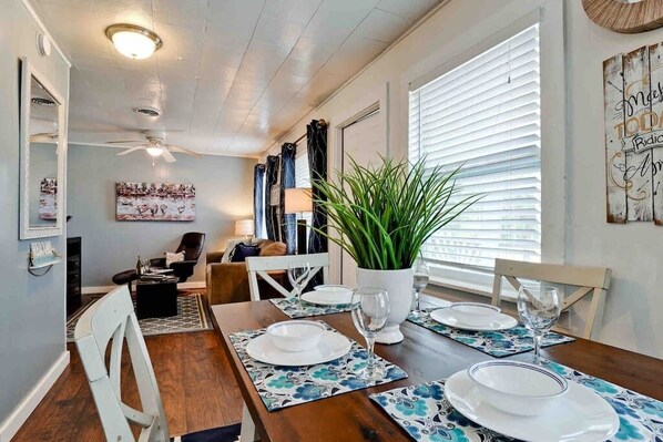 Enjoy casual meals at the attractive new cottage-style dining set
