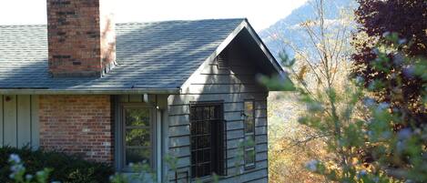 Great view of Whiteside Mountain from the south side of the house.