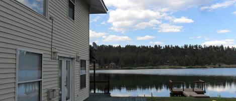 South side of house showing the private dock 