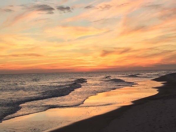 Awesome views of the gulf sunset right from your comfy chair on our balcony!