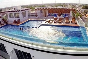 Pool with ocean view