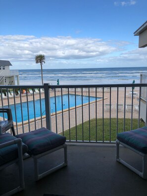 The direct oceanfront balcony awaits you! Coffee, cocktails, a great book, YES!