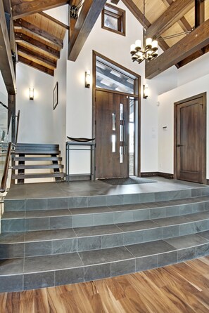 As you enter through the front door you will immediately be struck by the...