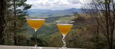 Martini View from one of 8 rocking chairs on the deck