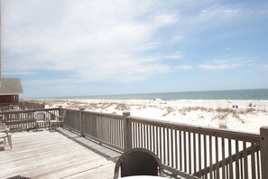 Your view from the deck!  Steps to the beach!