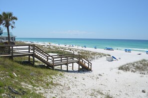 Steps down to beach