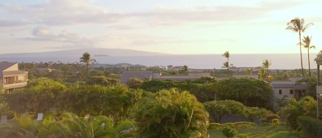 Beautiful ocean view from lanai. About a 10-minute walk to the water.