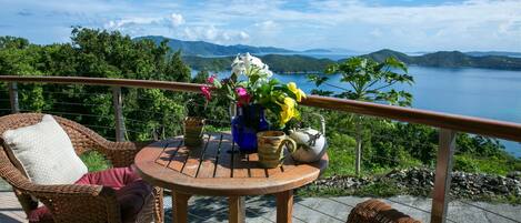 A glimpse of your front deck view for coffee.