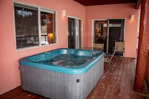 Great Hot Tub to soak your cares away!