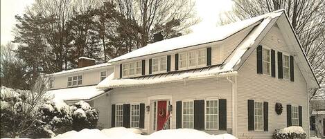 Winter view of the house.