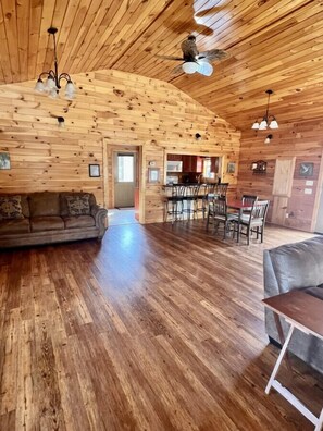 living room, dining room, queen sleeper sofa