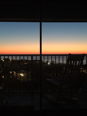 View from living room at sunrise.