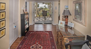 Foyer which opens to an ocean side screen porch