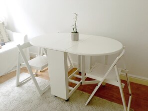 Folding table and chairs