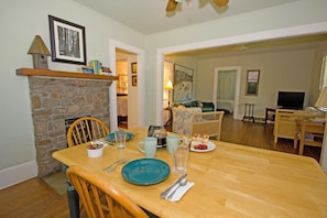 Great open living & dining room,just right for a romantic dinner or family games