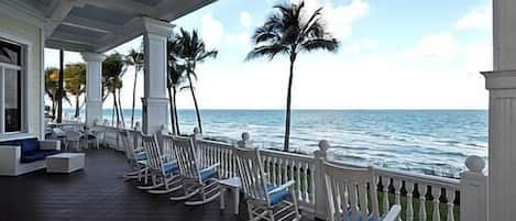 Relax on the verandah in the comfortable rocking chairs
