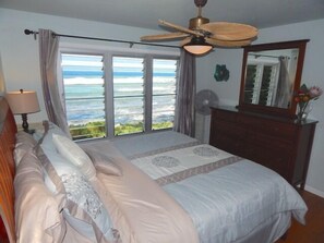 master bedroom with scenic ocean view