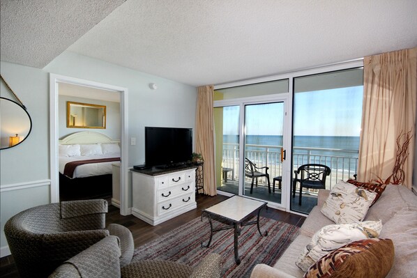 Oceanfront Living Room! What a view!