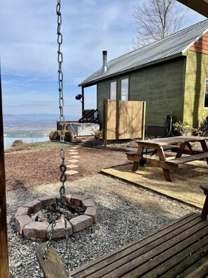 Outside living area for this cabin