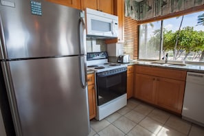 See the ocean and beach in the kitchen.