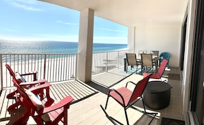 A 200 sq. foot private balcony with unobstructed views for you to enjoy!