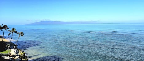 The view of the island of Lanai from our place.
