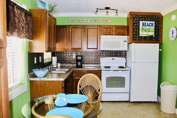Full kitchen includes cooking utensils and much more