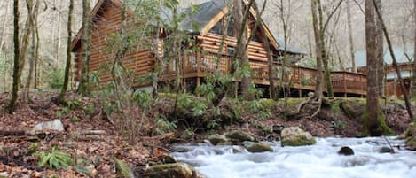 Cabin with beautiful view of Collett Creek.