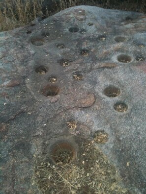 Former Potwisha (the local Indian tribe) acorn grinding rock, on property!