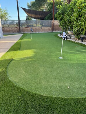 Our new putting green is the perfect activity for all ages.
