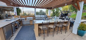 A large outdoor kitchen that we went a little crazy with.