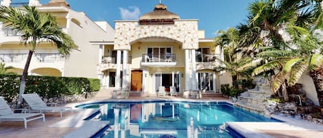 Front of our Main Villa, just feet from the beach!