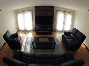 Den with french doors