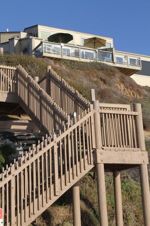 On the beach looking up to Townhome