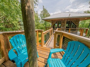 New addition: The Firetower nest. The Bridge and nest are a traditional treetop adventure construction which wobble when you walk. Fun spot to have drinks and hang out!